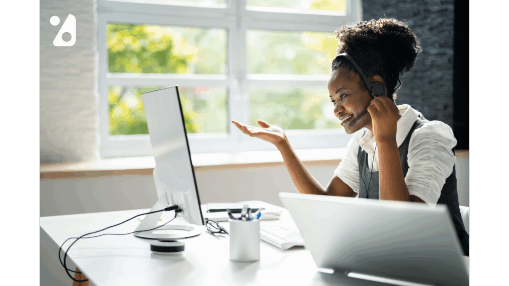 Virtual assistant working remotely on executive tasks using productivity apps and dashboards